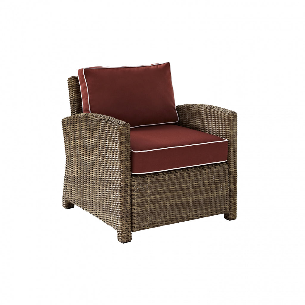 Crosley Brands Bradenton Outdoor Wicker Arm Chair