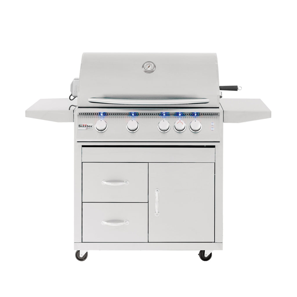 Summerset Cart, 32" - fits SIZ32 and SIZPRO32 Grill - Fully Assembled Door & 2-Drawer Combo