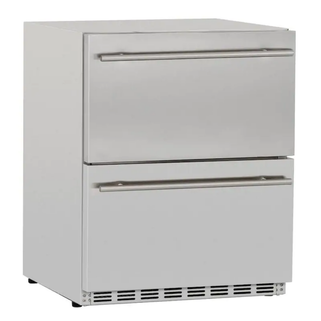 Summerset Refrigerator, 2 Drawer, 24" Deluxe Outdoor Rated - 5.3ft3