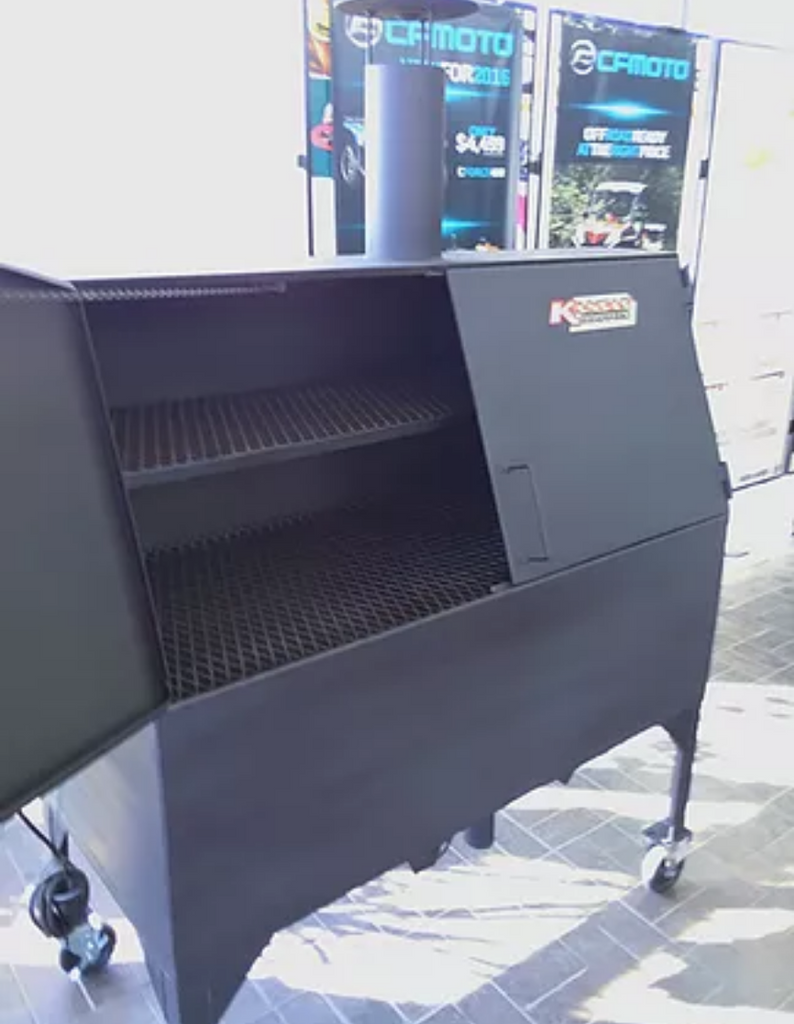 Kansas BBQ Pits Eliminator - Free standing multi shelves Grill