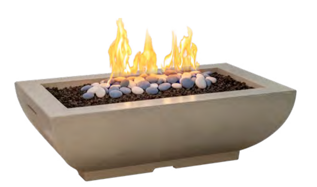 American Fyre Designs Fire Bowl  Bordeaux Rectangle A/W